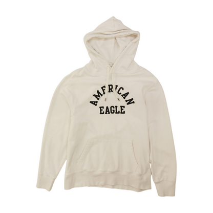 White Solid Hoodie Pullover