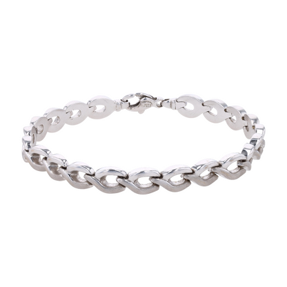 14K White Gold Chain Bracelet