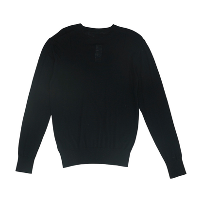 Black Solid Pullover Sweater