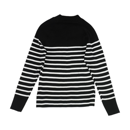 Black Striped Pullover Sweater