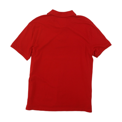 Red Solid Short Sleeve Polo