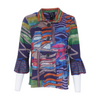 Multi Petite Abstract Cardigan Sweater