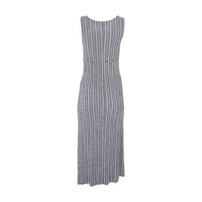 Black Striped Midi Dress