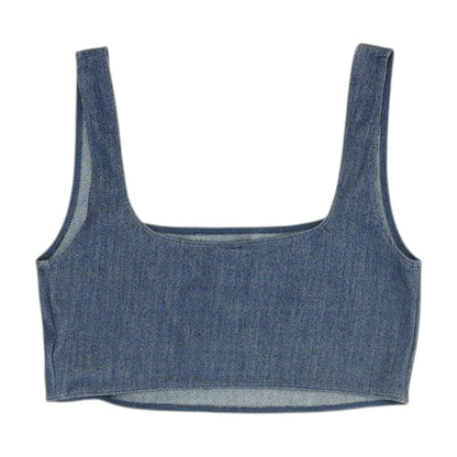 Blue Cropped Blouse