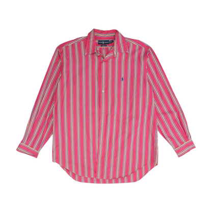 Pink Striped Long Sleeve Button Down
