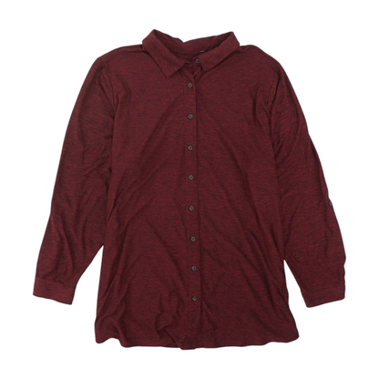 Maroon Plus Size Button Down