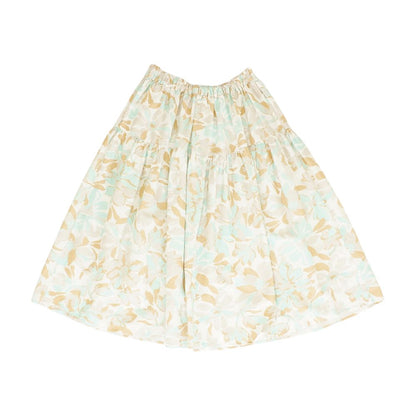 White Floral Midi Skirt