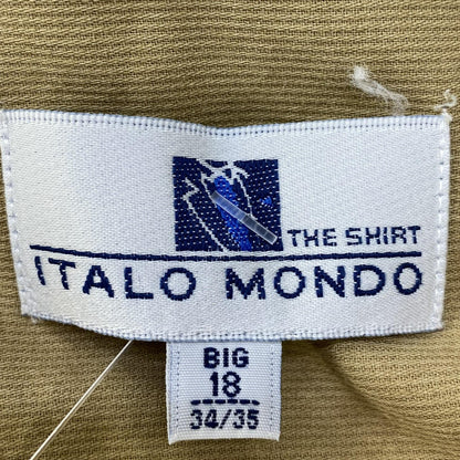 Vintage Tan Solid Long Sleeve Button Down