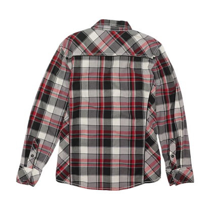 Gray Plaid Long Sleeve Button Down