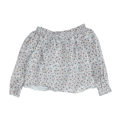 White Floral Blouse