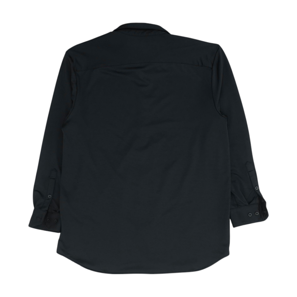 Black Solid Long Sleeve Button Down