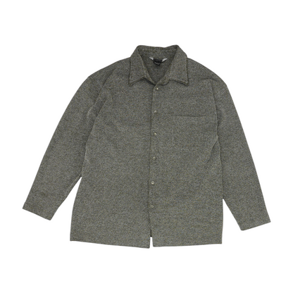 Green Solid Long Sleeve Button Down