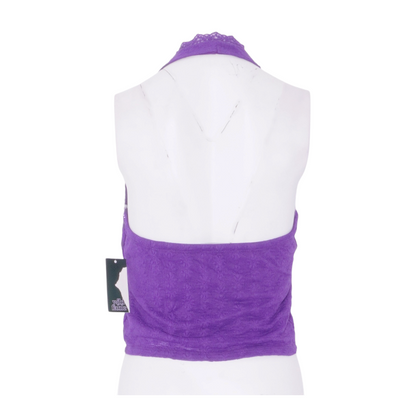 Purple Cropped Blouse