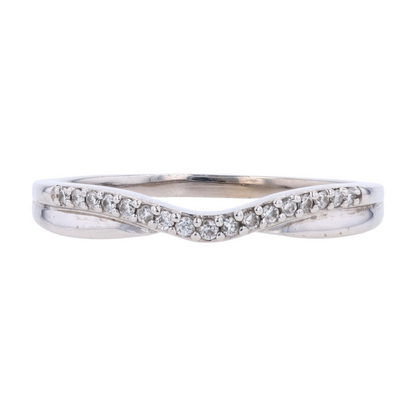 14K White Gold Diamond Band Ring