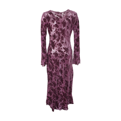 Purple Floral Midi Dress