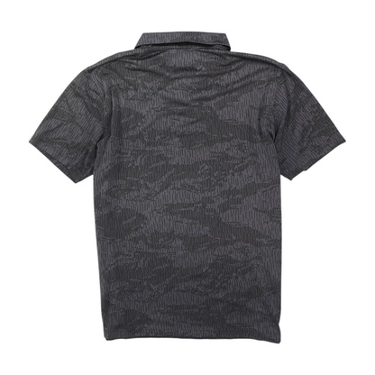 Charcoal Print Short Sleeve Polo