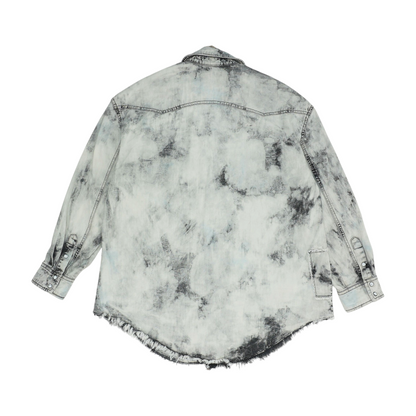 Gray Tie-Dye Button Down