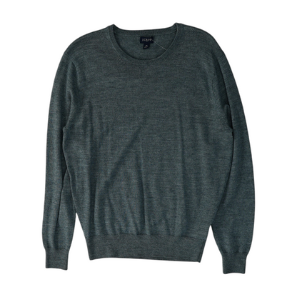 Gray Solid Pullover Sweater