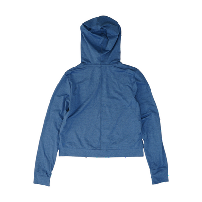 Blue Solid Hoodie Pullover