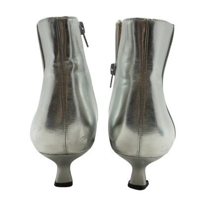 Silver Ankle Boots