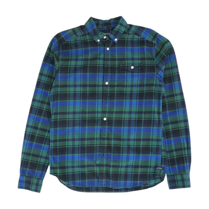 Green Plaid Flannel Button Down