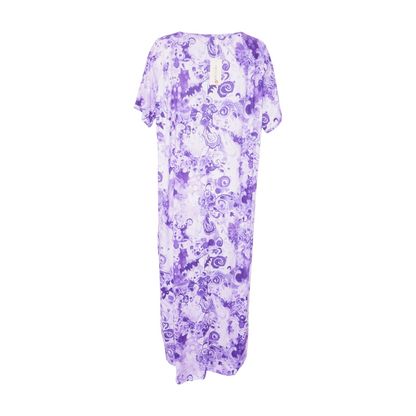 Purple Abstract Midi Dress