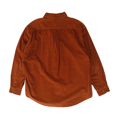 Rust Solid Flannel Button Down