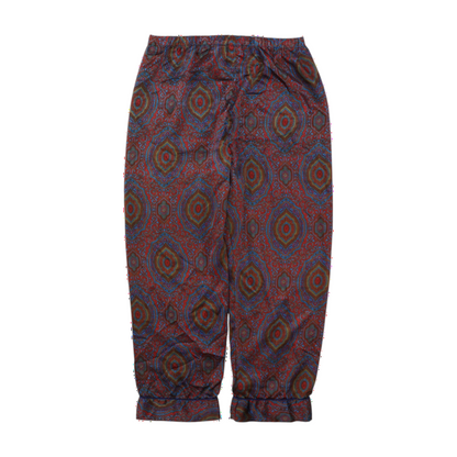 Vintage 1980's-1990's Victoria's Secret Men's Printed Satin Robe and Pajama Pant Set