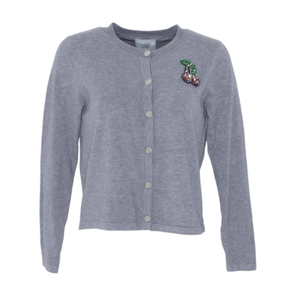 Gray Cardigan Sweater
