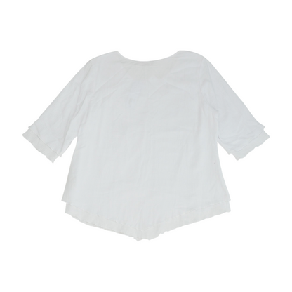 White Petite Blouse