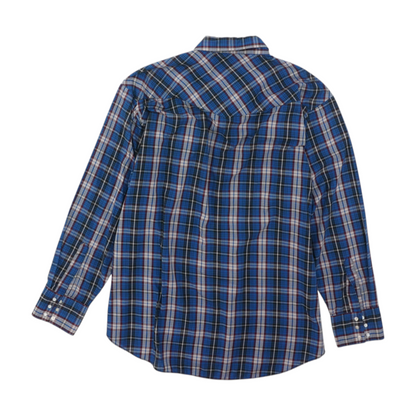 Blue Tall Plaid Long Sleeve Button Down