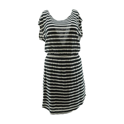 Black Striped Midi Dress