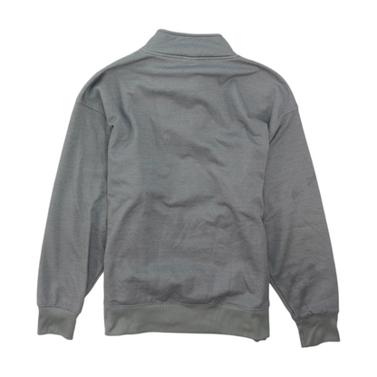 Gray Solid Hoodie Pullover