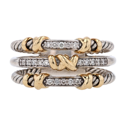 Sterling Silver Diamond Band Ring