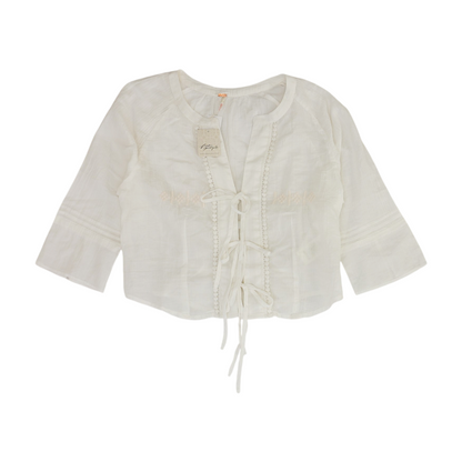 White Cropped Blouse