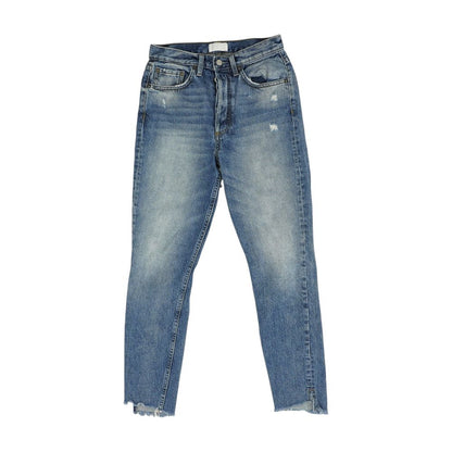 Blue Mid Rise Regular Jeans
