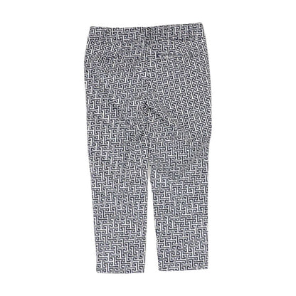 Navy Geometric Dress Pants