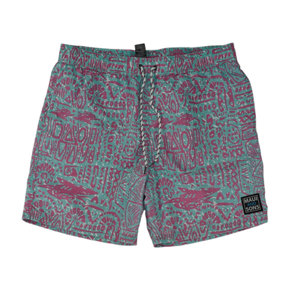 Blue Abstract Swim Bottom