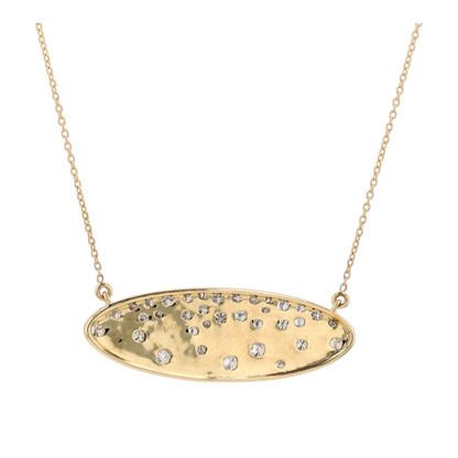 1/2 ctw 14K Yellow Gold Diamond Station Necklace