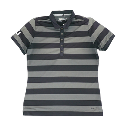 Black Striped Short Sleeve Polo