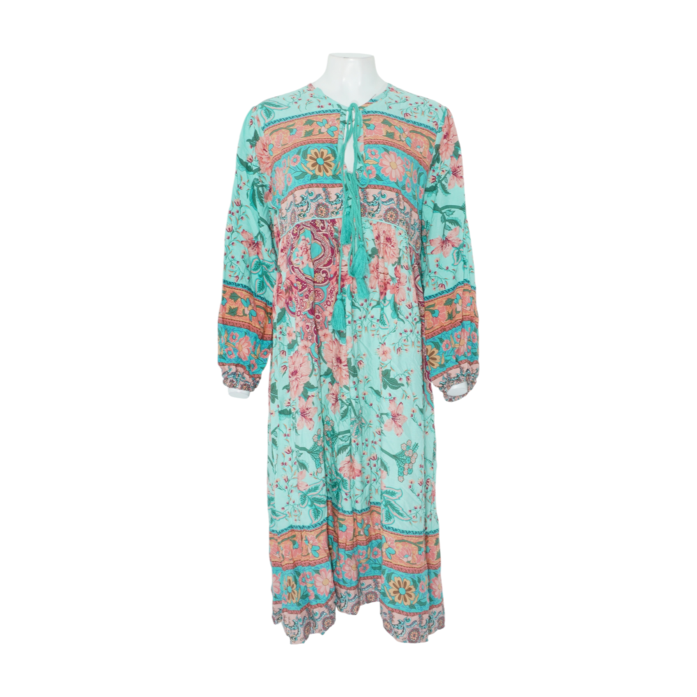 R Vivimos Blue Floral Midi Dress – Image 1