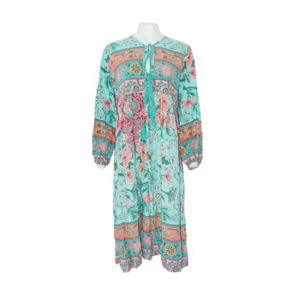 R Vivimos Blue Floral Midi Dress – Image 1