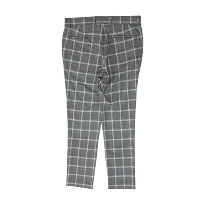 Black Houndstooth Regular Pants