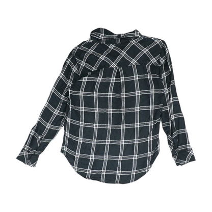 Black Plaid Button Down