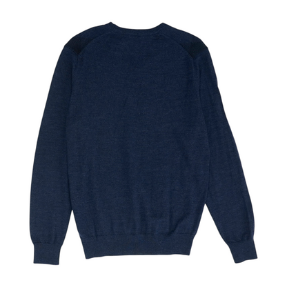 Navy Solid Pullover Sweater