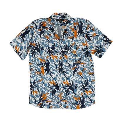 Blue Print Short Sleeve Button Down