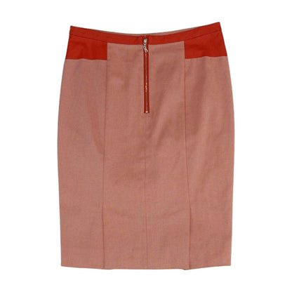 Red Misc Midi Skirt