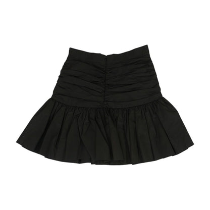 Black SS23 Flounced Mini Skirt