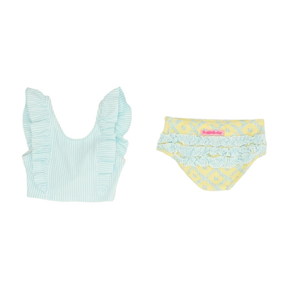 Blue Striped Swim Set