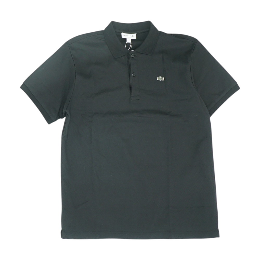 Black Solid Short Sleeve Polo